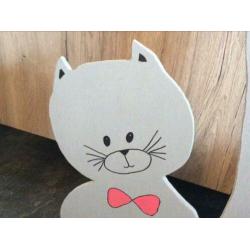 Houten groeimeter, poes