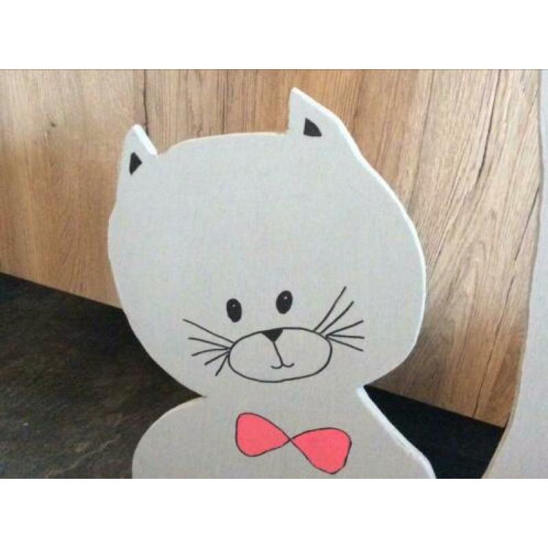 Houten groeimeter, poes