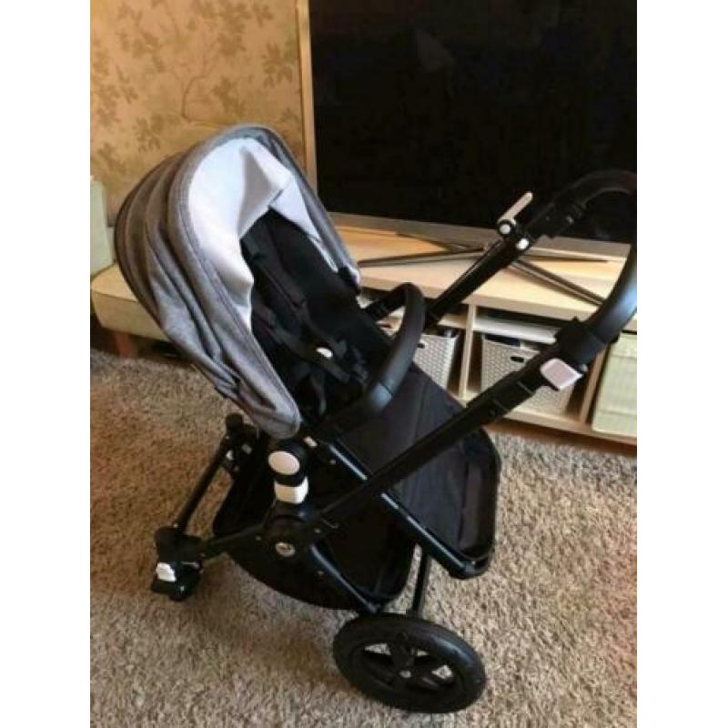 Bugaboo Cameleon 3 all black limited edition met grey melang