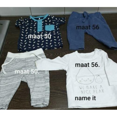 Pakket name it kleding maat 50 en 56. Jongetje
