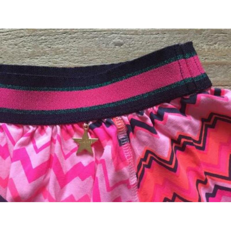 Nieuw rokje Mi-Pi roze zigzag merk meisje 134 zomer