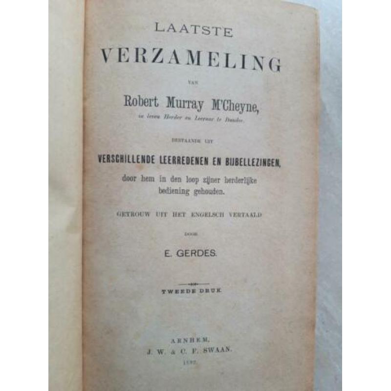 Laatste verzameling van R. M. M' Cheyne