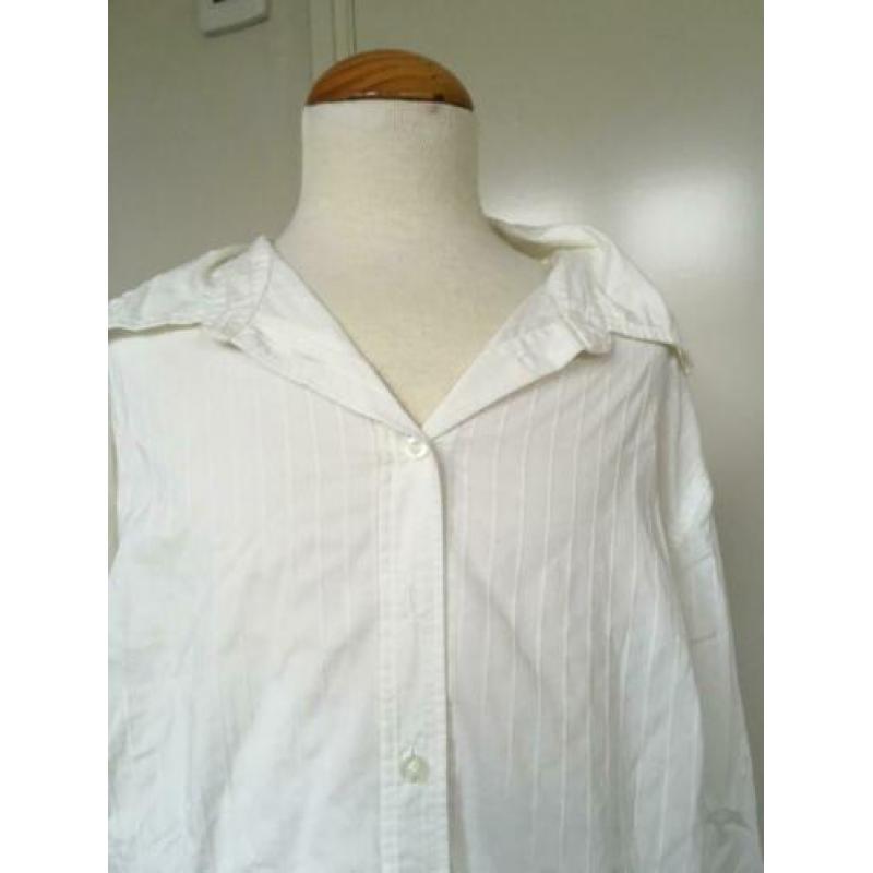 ESSENTIALS blouse, NIEUW wit met streepje mt 46 WQ