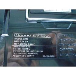 MINI televisie 12,5 cm beeld