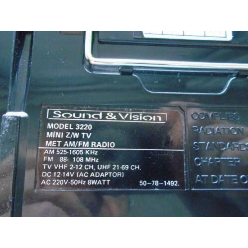 MINI televisie 12,5 cm beeld