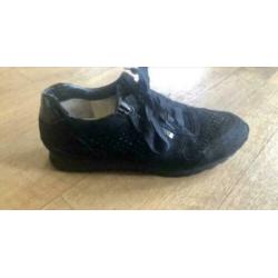 Zwarte hassia dames schoenen, maat 38 / 5 H wijdte