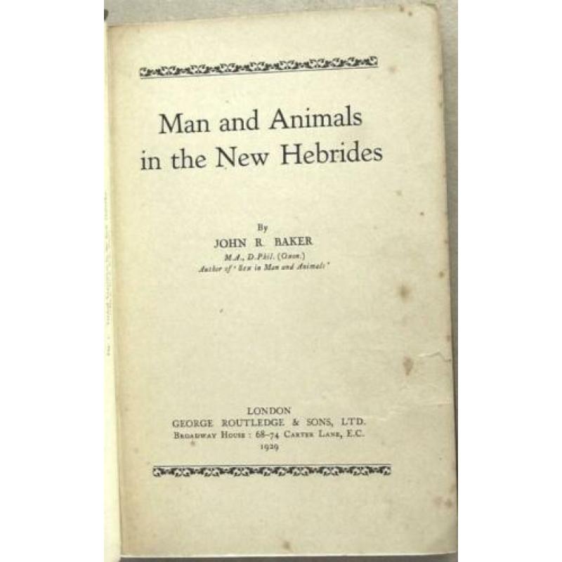 [Pacific] 10 titels o.a. Man and Animals in the New Hebrides