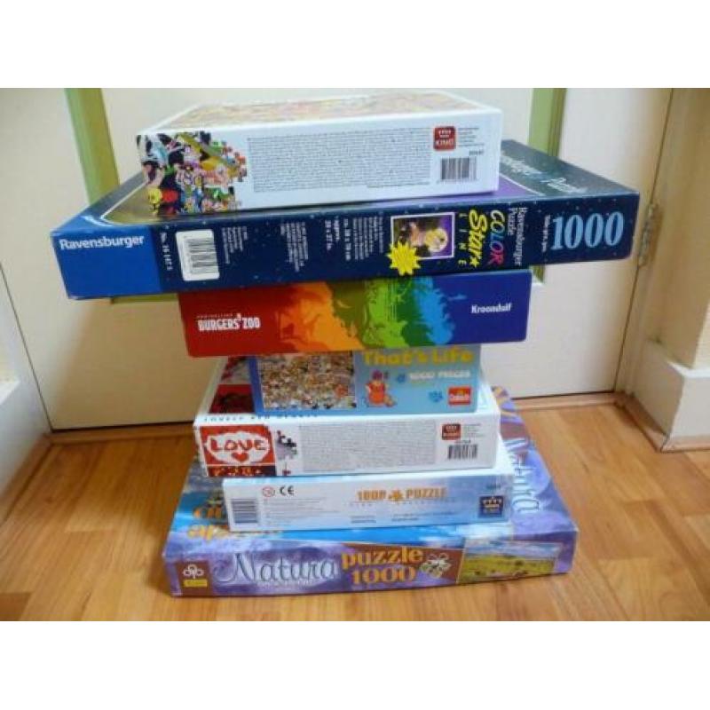 Legpuzzels 7 x 1000 stukjes - slechts 10 euro