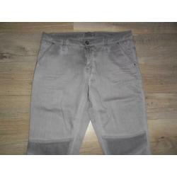 Summum Woman Licht Grijze Lange Broek Met Details Maat 38