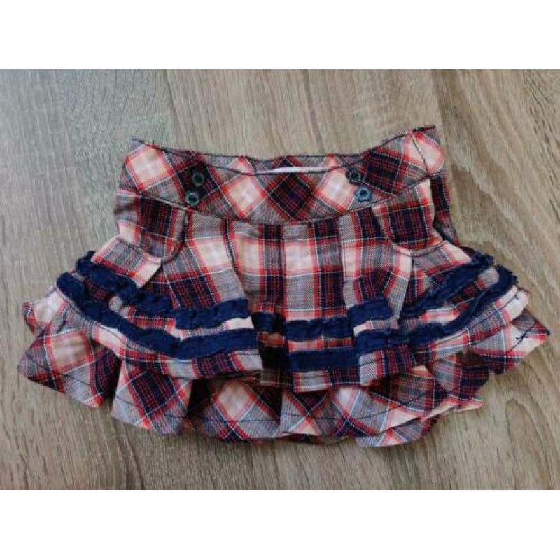 Name it rood en blauw geruit rokje - maat 68