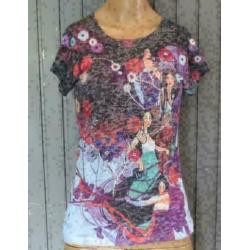 top met oosterse dames print maat 38