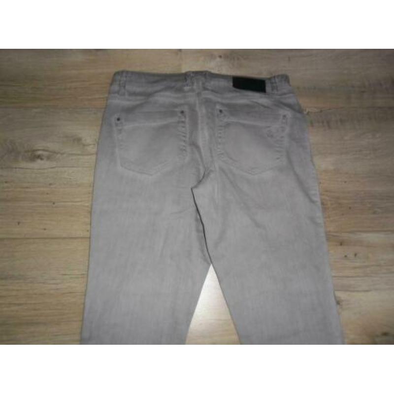 Summum Woman Licht Grijze Lange Broek Met Details Maat 38