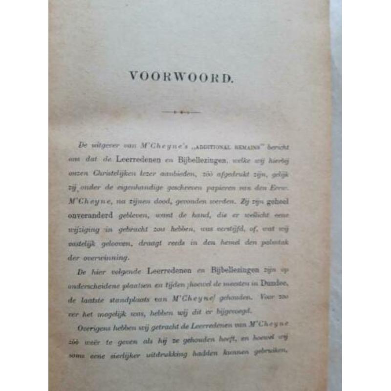 Laatste verzameling van R. M. M' Cheyne