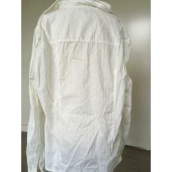 ESSENTIALS blouse, NIEUW wit met streepje mt 46 WQ