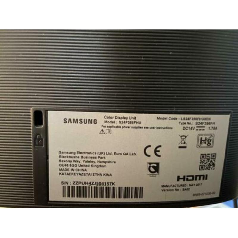 Samsung monitor beeldscherm 24 inch ls24365fhuxen