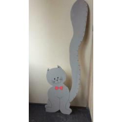 Houten groeimeter, poes