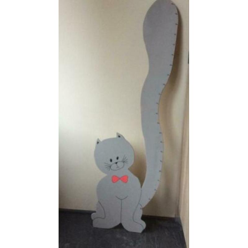 Houten groeimeter, poes
