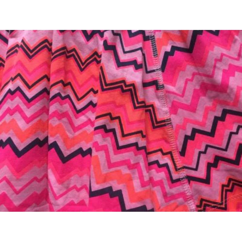 Nieuw rokje Mi-Pi roze zigzag merk meisje 134 zomer