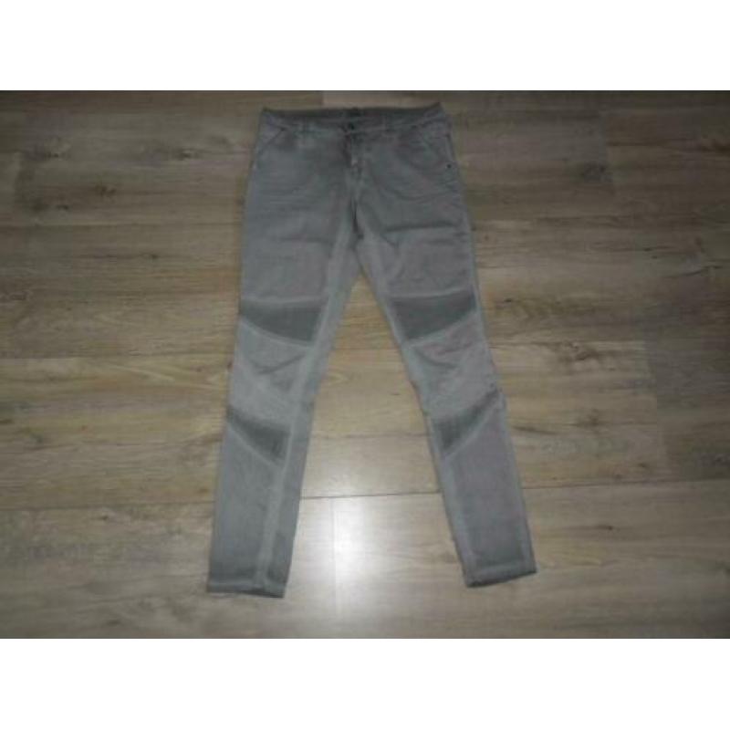 Summum Woman Licht Grijze Lange Broek Met Details Maat 38