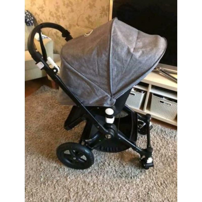 Bugaboo Cameleon 3 all black limited edition met grey melang