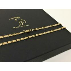 PM-7690819 Gouden Fantasie Schakel Ketting - 45 cm / 16,6 g
