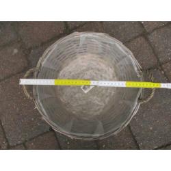 grijze rieten mand 36 cm