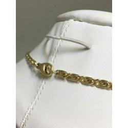 PM-7690819 Gouden Fantasie Schakel Ketting - 45 cm / 16,6 g