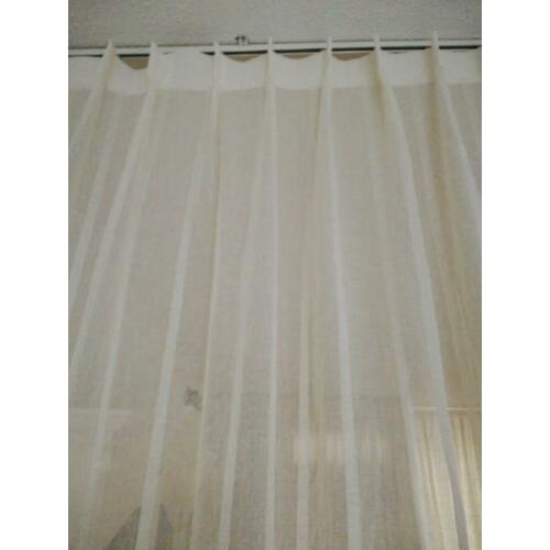 L. Crème Inbetween geplooid 2.25m br/2.83 m hoog