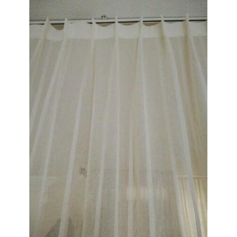 L. Crème Inbetween geplooid 2.25m br/2.83 m hoog