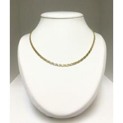 PM-7690819 Gouden Fantasie Schakel Ketting - 45 cm / 16,6 g