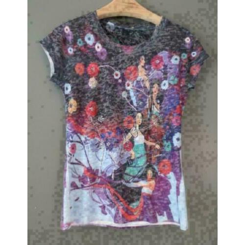 top met oosterse dames print maat 38