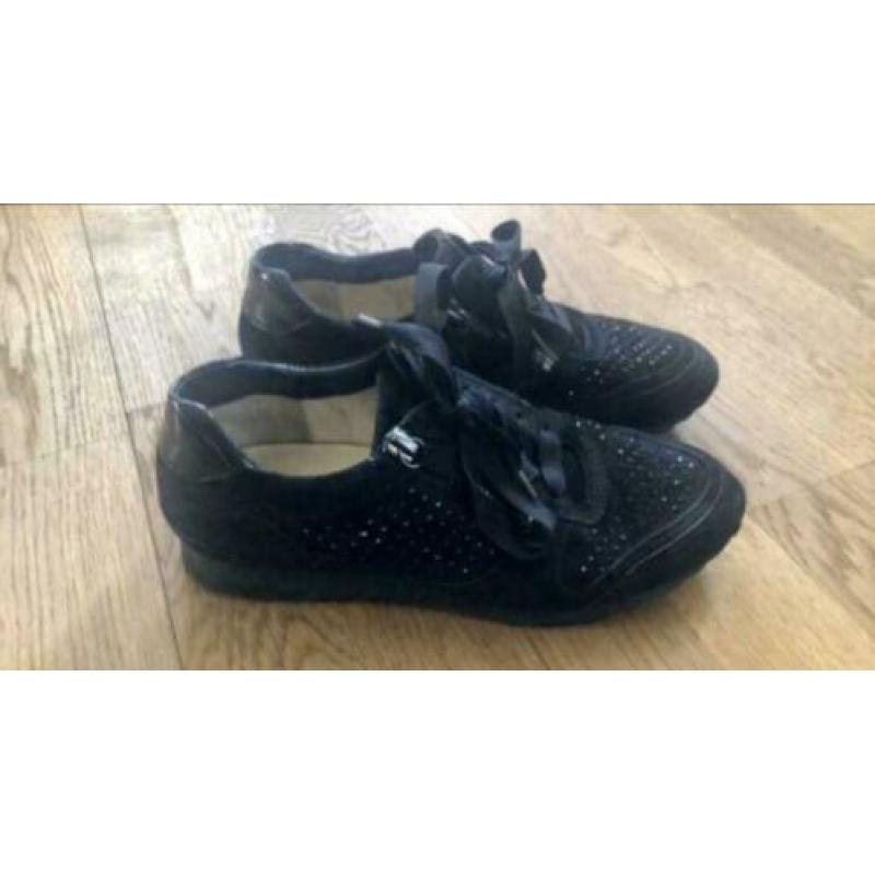 Zwarte hassia dames schoenen, maat 38 / 5 H wijdte