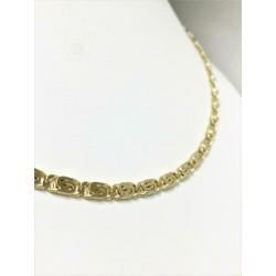 PM-7690819 Gouden Fantasie Schakel Ketting - 45 cm / 16,6 g