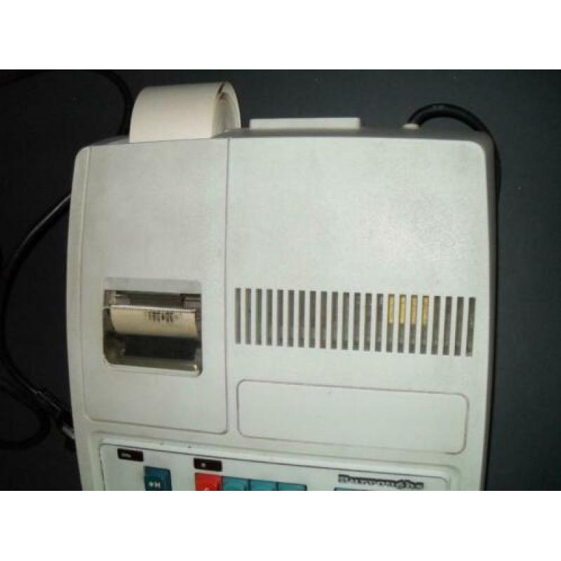 telmachine Burroughs Electronic Calculator+hoes+handleiding