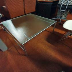 Glazen salontafel vierkant 106x100x38 cm