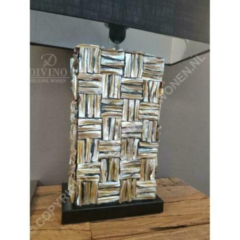 TAFELLAMP MET SCHELPEN 50CM luxe, luxury , metropolitan