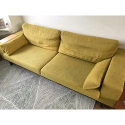 Bankstel en hocker (Torino) okergeel / mosterd geel