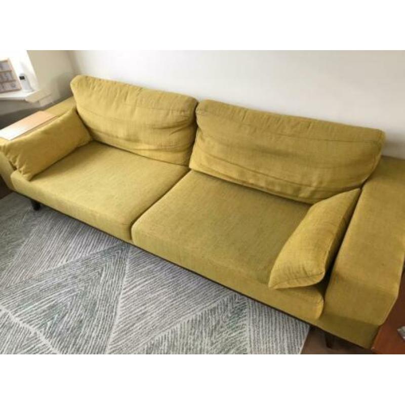 Bankstel en hocker (Torino) okergeel / mosterd geel