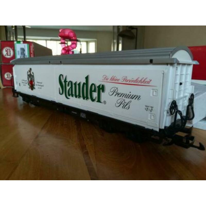 LGB 40573 schuifwandwagen RhB Stauder Pilswagon zgan in ovp