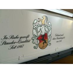 LGB 40573 schuifwandwagen RhB Stauder Pilswagon zgan in ovp