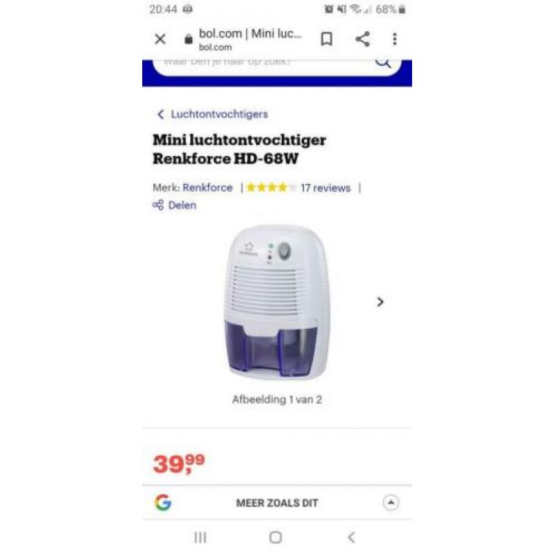 Luchtontvochtiger (nieuw)