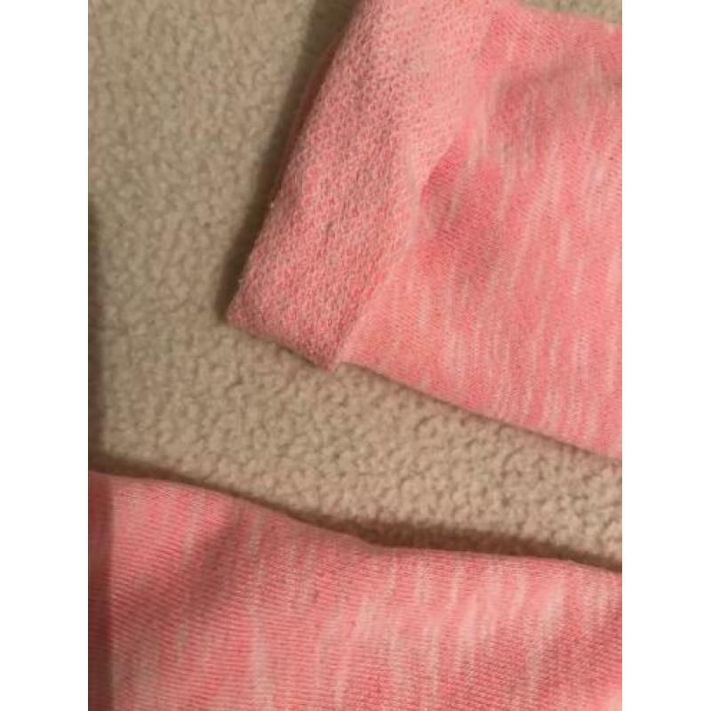 Trui roze katoen/PES sweat H&M meisje maat 146 -152