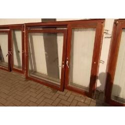 3x meranti dubbelraam+kozijn+dubbel isolatieglas 141hgx195br