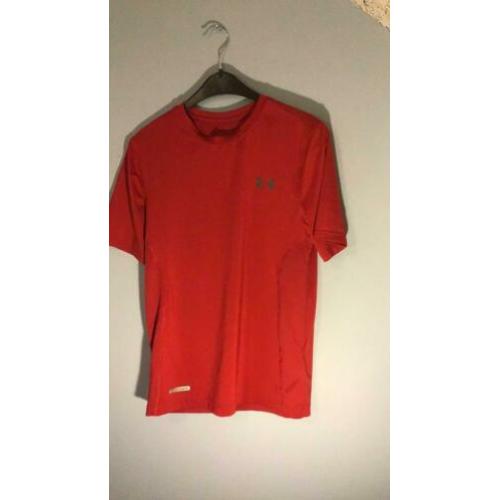 Heatgear sport t-shirt rood maat S