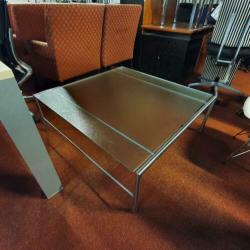 Glazen salontafel vierkant 106x100x38 cm
