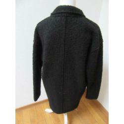 V19 aparte jas EKSEPT bouclé zwart maat S 36