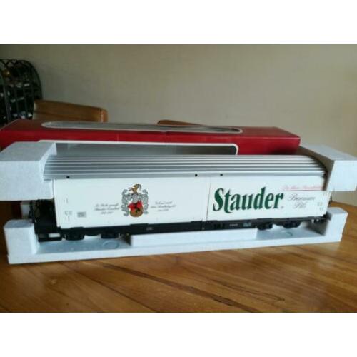 LGB 40573 schuifwandwagen RhB Stauder Pilswagon zgan in ovp