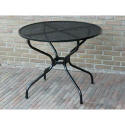 Zeer fraaie 5-delige metalen tuinset: 4 Tuinstoelen + tafel.