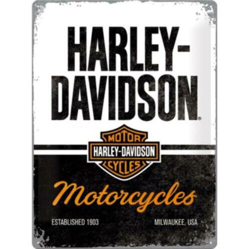 Harley Davidson Parking Only reclamebord van metaal 40x30cm