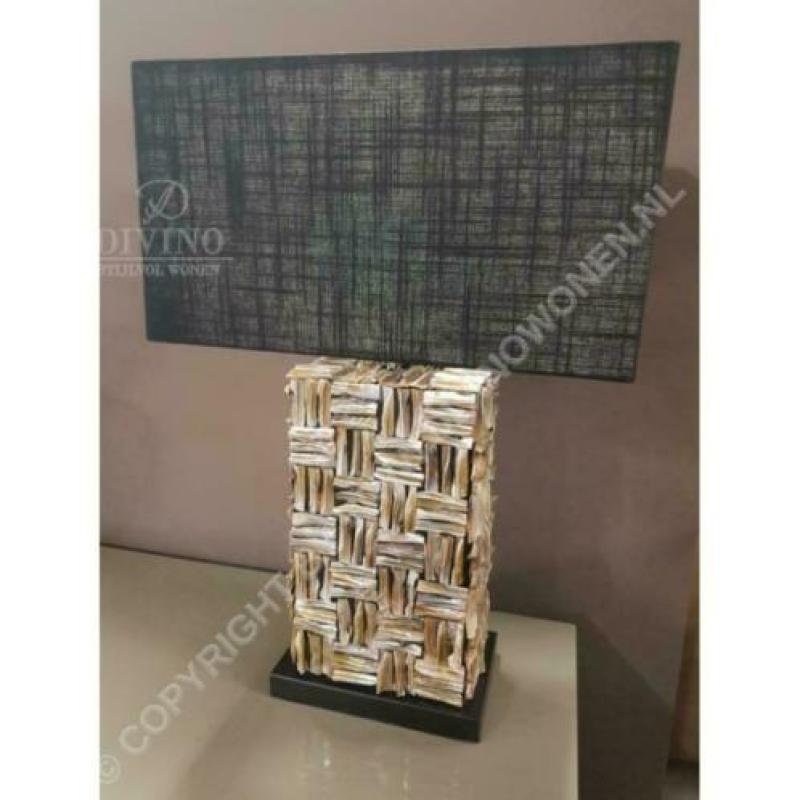 TAFELLAMP MET SCHELPEN 50CM luxe, luxury , metropolitan
